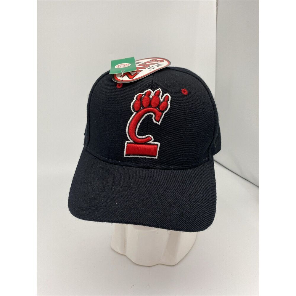 Vtg Cincinnati Bearcats Hat Cap Adult‎ Black Zephyr Embroidered Wool Blend 7 1/4
